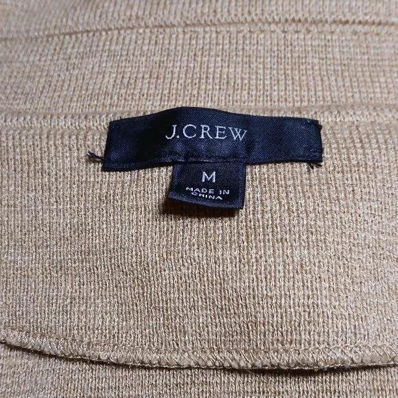 J. CREW Merino Wool Schoolboy Cardigan Camel Cardigan EUC - Picture 9 of 10
